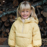 Girls Plush Hooded Down Jacket – Waterproof Outerwear